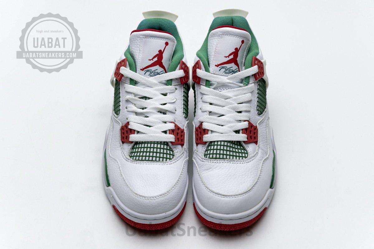 AQ3816-063 Air Jordan 4 Retro White Green Red - Image 4