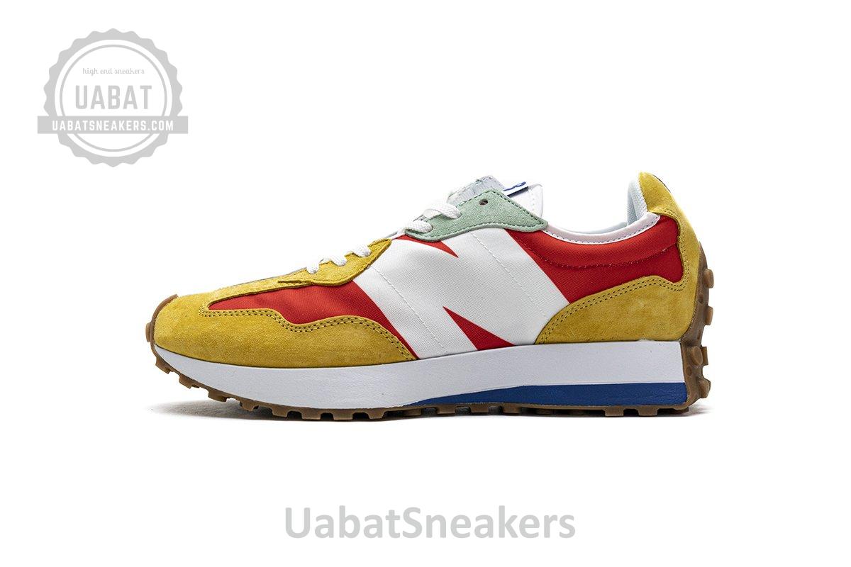 NB327LAB New Balance White Red Yellow