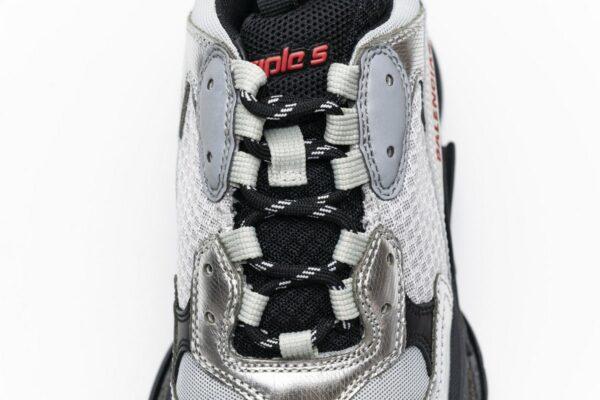 541624 W09E1 7320 Balenciaga Triple S Black Silver2 - Image 8