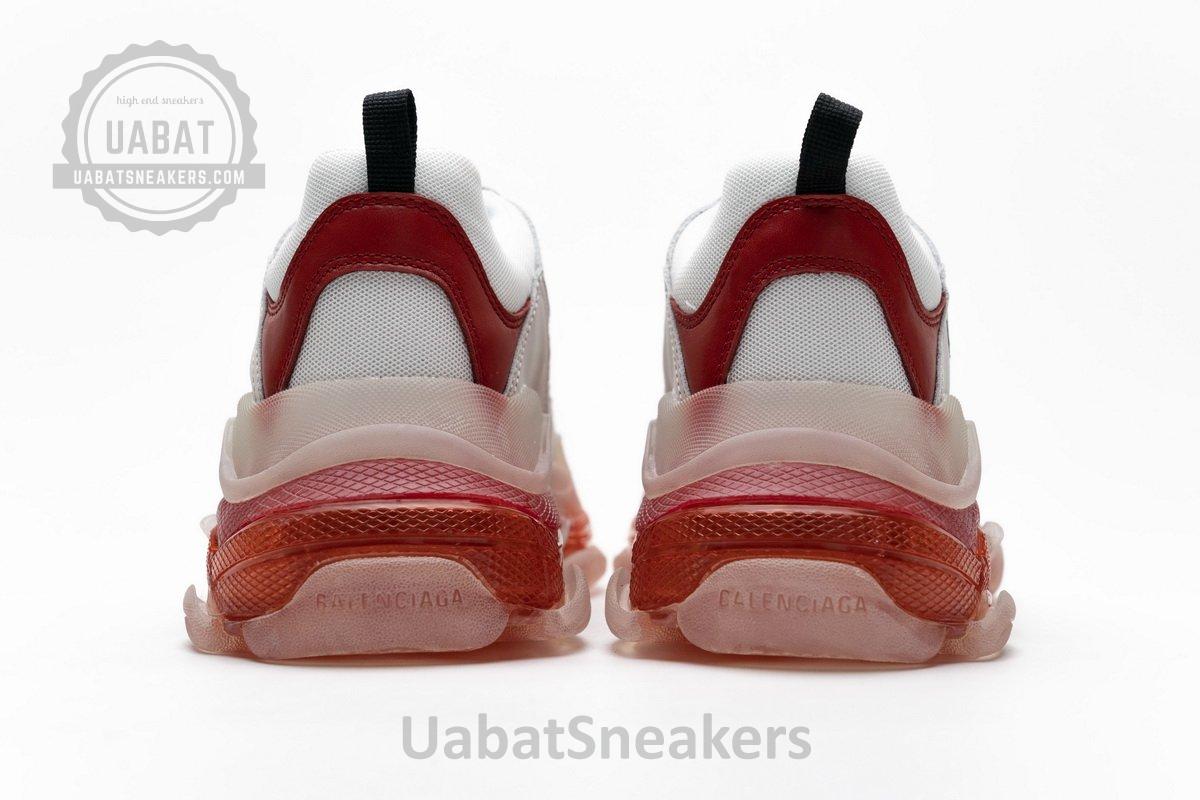 544351 W09E1 4552 Balenciaga Triple S White Red - Image 8