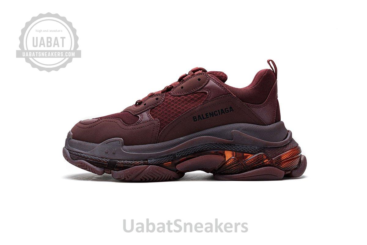 541624 W09E1 1628 Balenciaga Triple S Red Wine