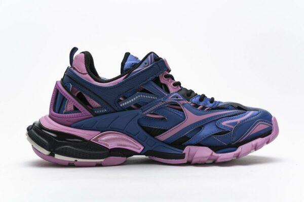 570391 W2GN3 4050 Blenciaga Track 2 Sneaker Blue Pink - Image 9