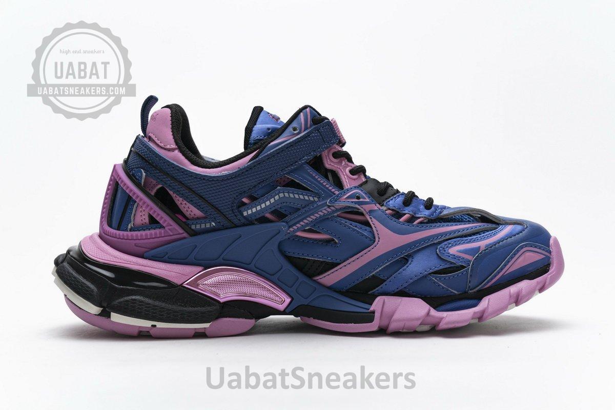570391 W2GN3 4050 Blenciaga Track 2 Sneaker Blue Pink - Image 9