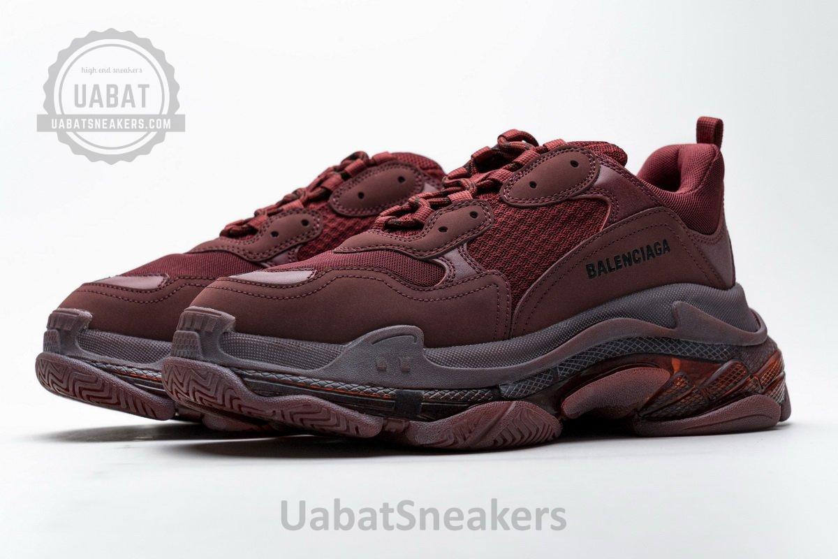 541624 W09E1 1628 Balenciaga Triple S Red Wine - Image 6