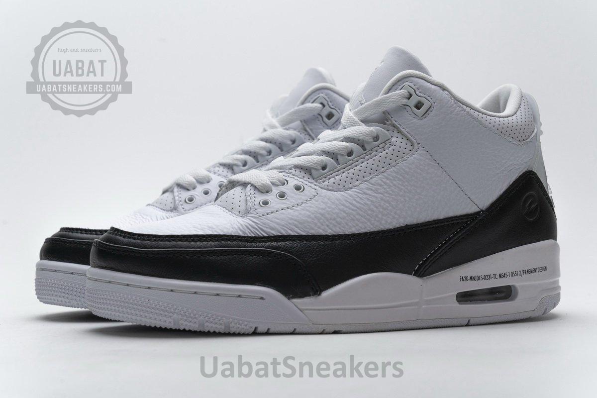 DA3595-100 Fragment Design x Air Jordan 3 Black White - Image 6