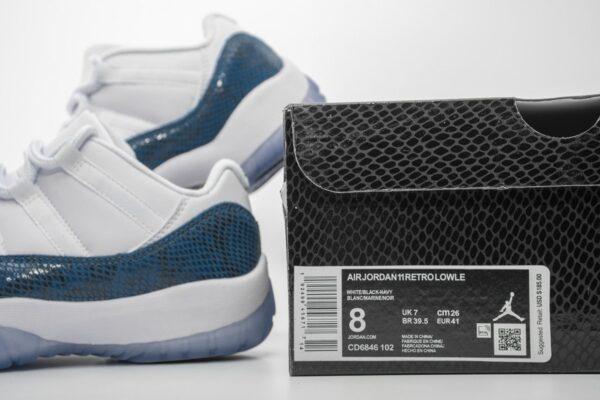 Air Jordan 11 Low “Navy Blue Snakeskin”CD6846-102 - Image 2