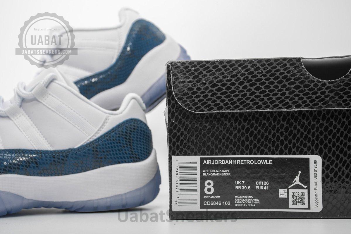 Air Jordan 11 Low “Navy Blue Snakeskin”CD6846-102 - Image 2