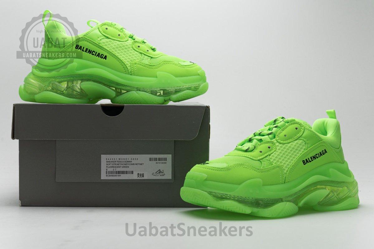544351 W09O1 3802 Balenciaga Triple S Fluorescent Green - Image 3