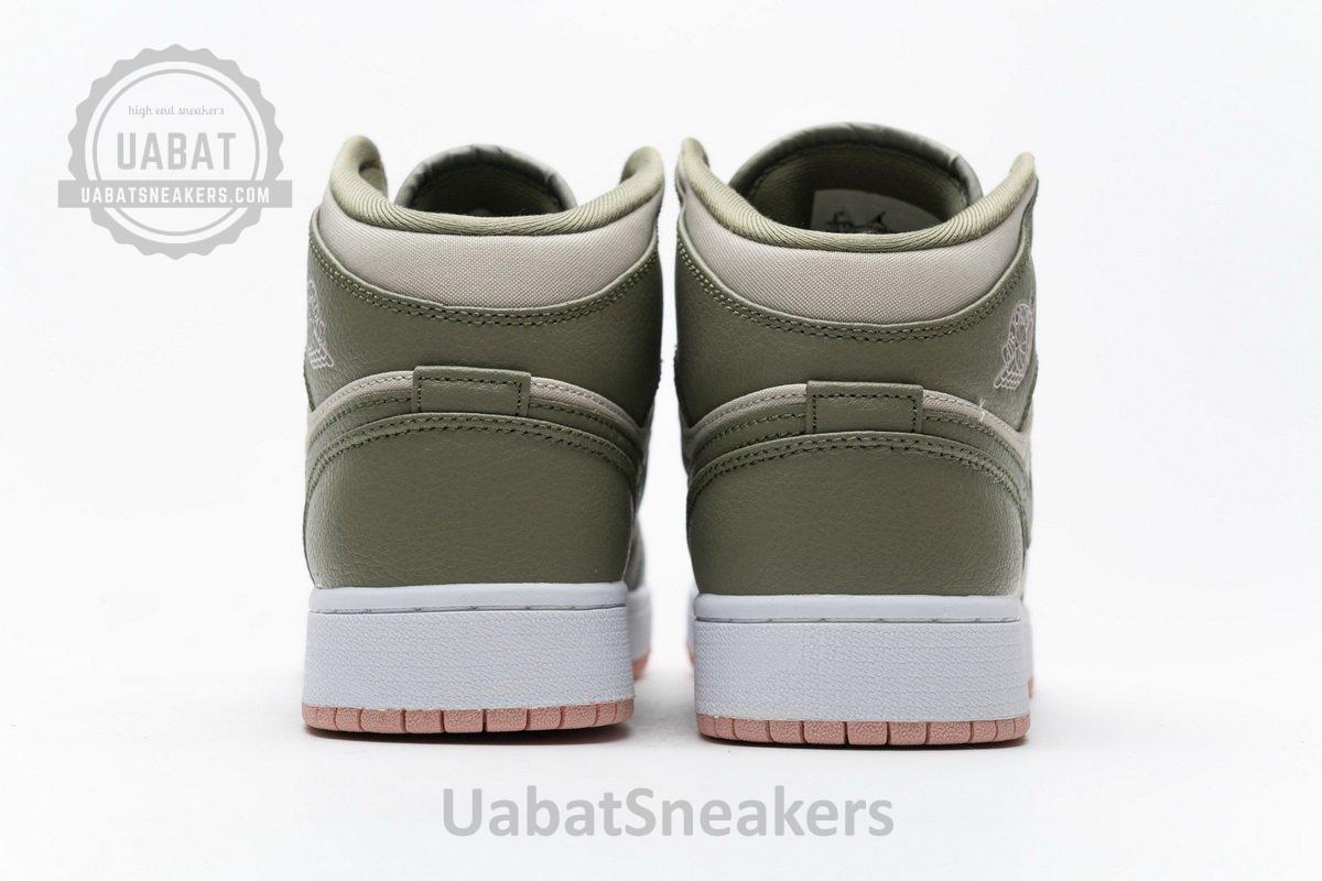 555112-225 Air Jordan 1 Mid GS Trooper Bleached Coral - Image 7