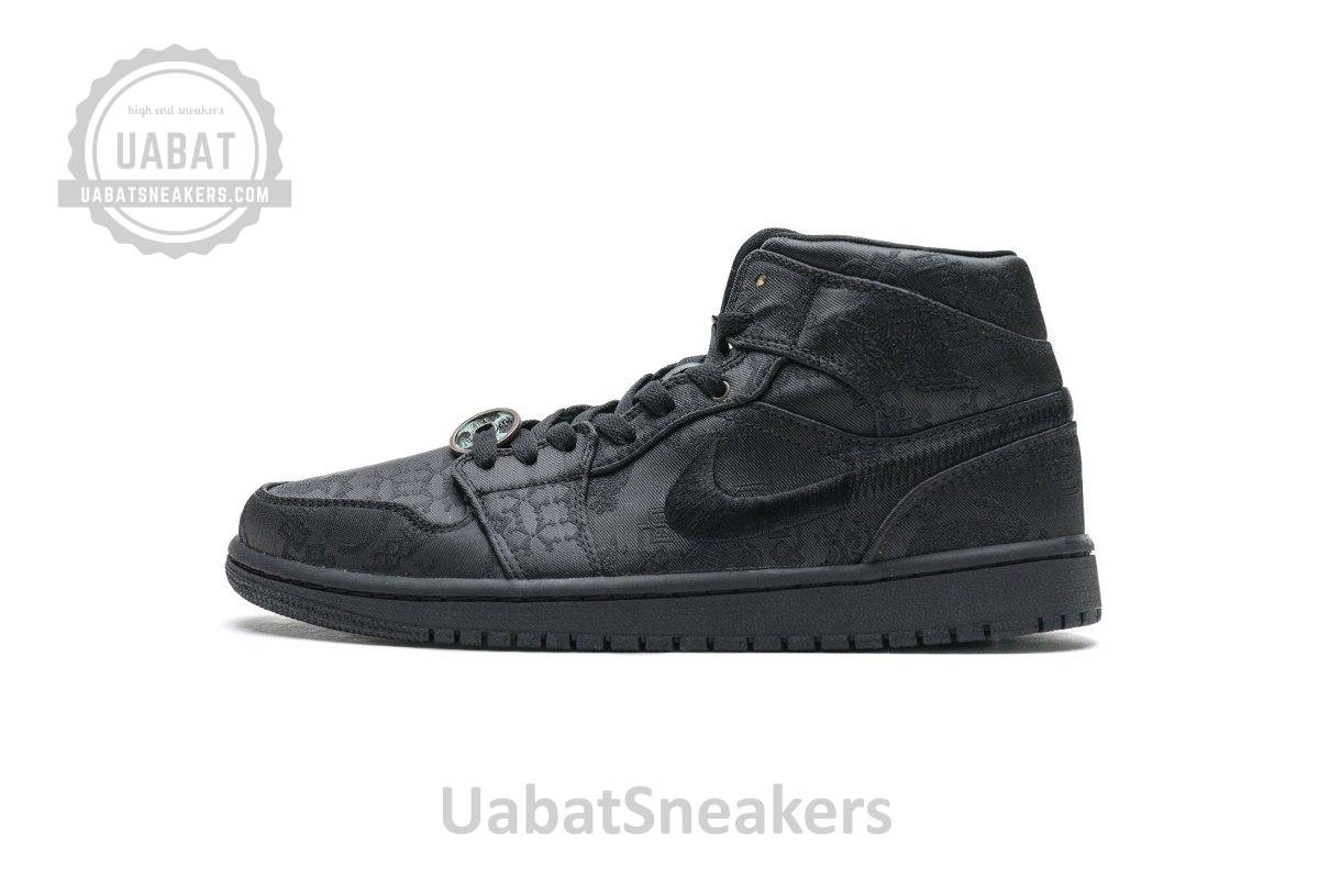CU2804-300 Edison Chen x Air Jordan 1 Mid “Fearless Black”