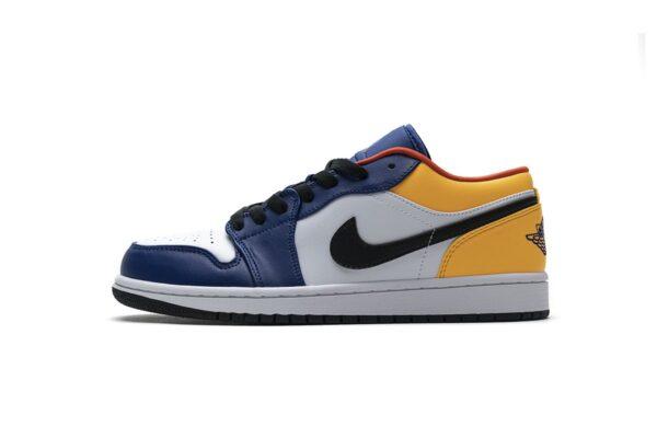553558-123 Air Jordan 1 Low Blue Yellow Orange