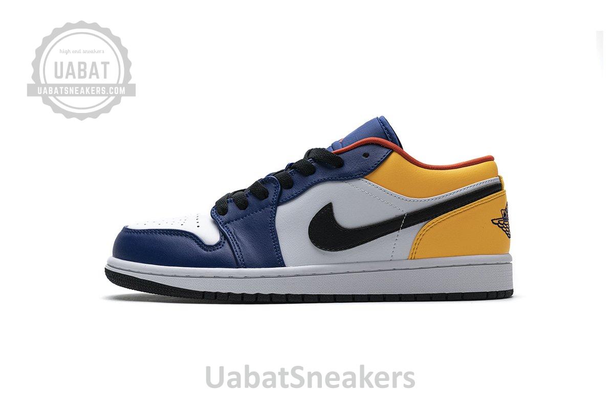 553558-123 Air Jordan 1 Low Blue Yellow Orange