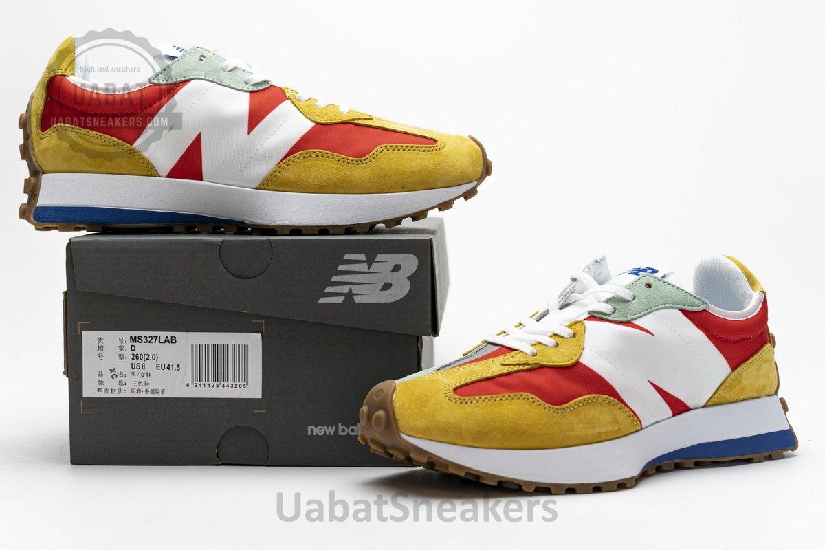 NB327LAB New Balance White Red Yellow - Image 2