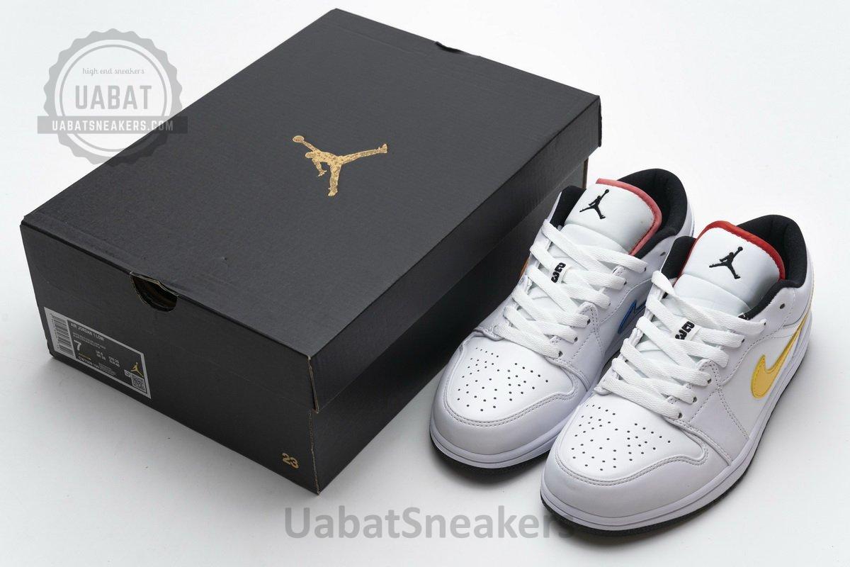 CW7009-100 Air Jordan 1 Low White Multi-Color - Image 3