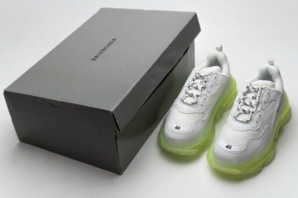 544351 W09E1 1331 Balenciaga Triple S White Green - Image 4