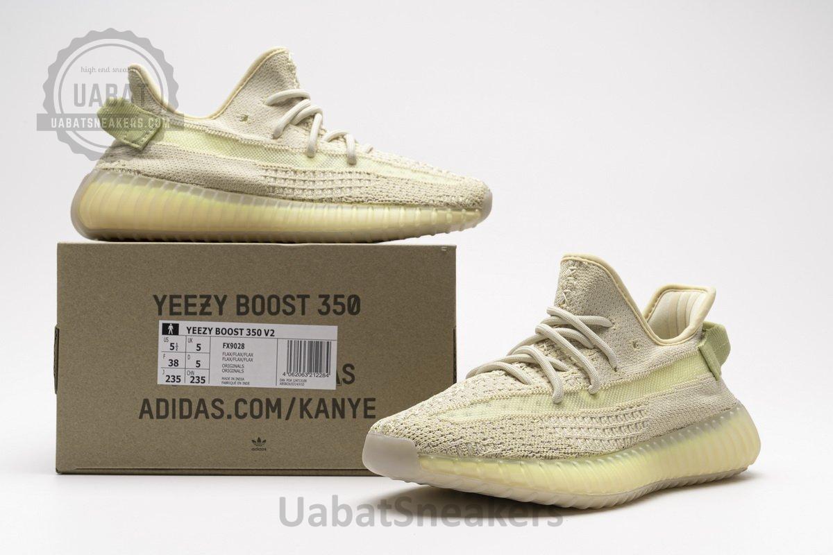 FX9028 adidas Yeezy Boost 350 V2 “Flax”Real Boost - Image 8