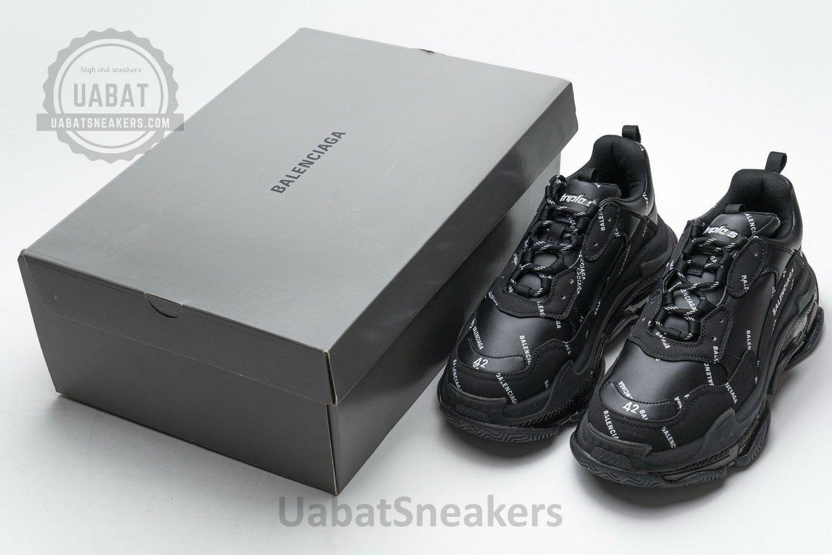 524039 W09E1 2021 Balenciaga Triple S Letter Black - Image 3
