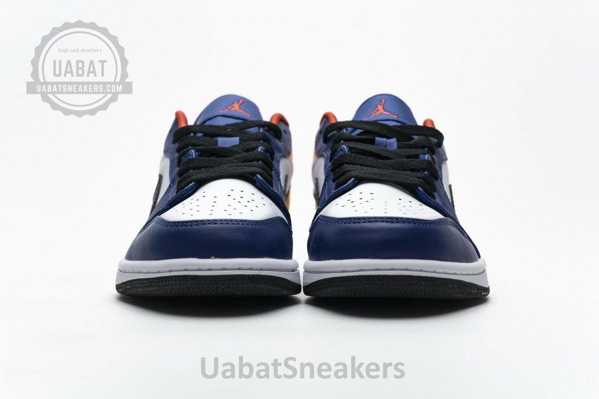 553558-123 Air Jordan 1 Low Blue Yellow Orange - Image 5