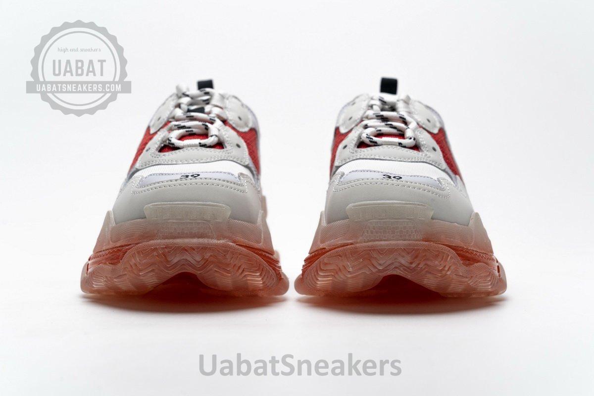 544351 W09E1 4552 Balenciaga Triple S White Red - Image 6