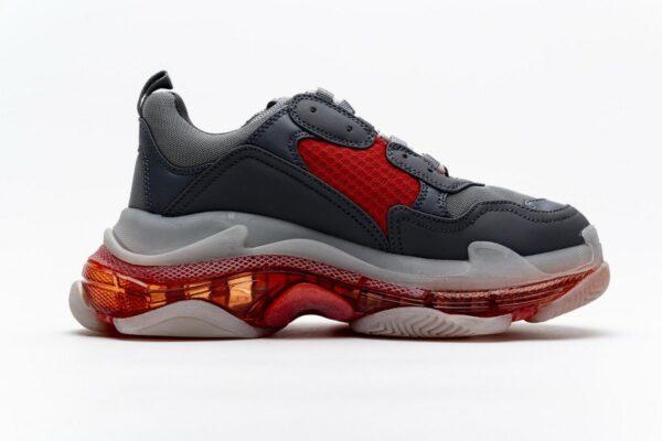 544351 W09O1 2262 Balenciaga Triple S Grey Red - Image 3
