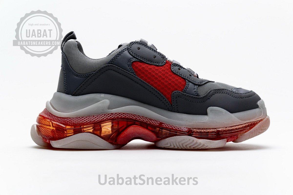 544351 W09O1 2262 Balenciaga Triple S Grey Red - Image 3