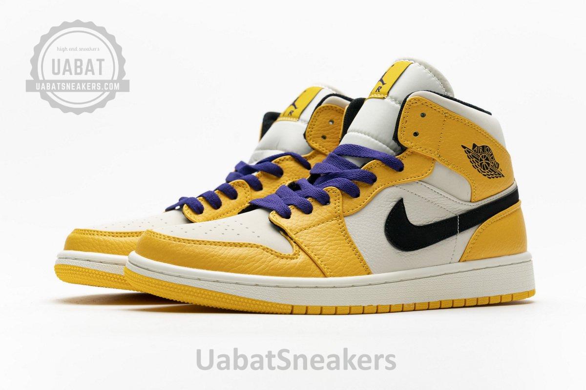 852542-700 Air Jordan 1 Mid Lakers - Image 6