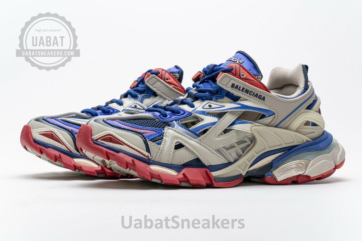 570391 W2GN2 8570 Blenciaga Track 2 Sneaker Beige Blue - Image 6