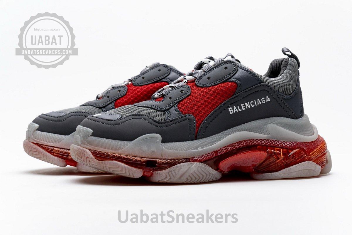 544351 W09O1 2262 Balenciaga Triple S Grey Red - Image 9