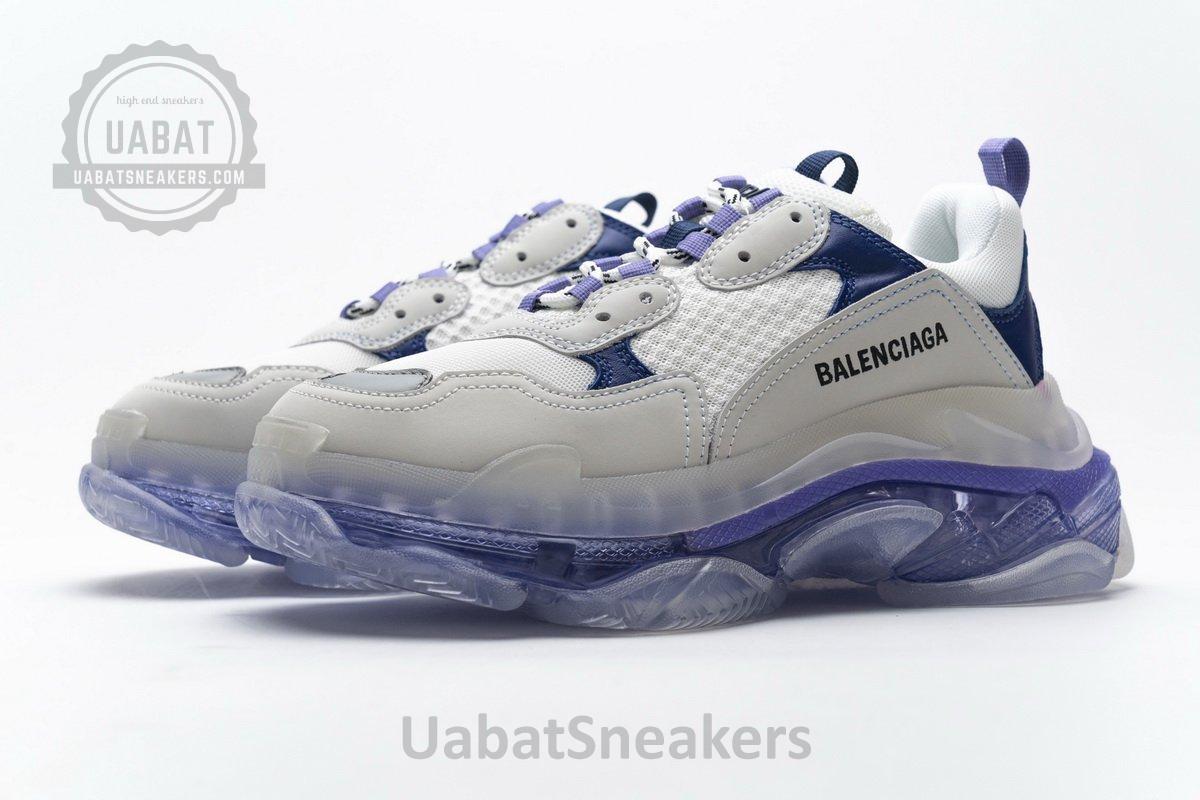 544351 W09E1 1322 Balenciaga Triple S White Purple - Image 6