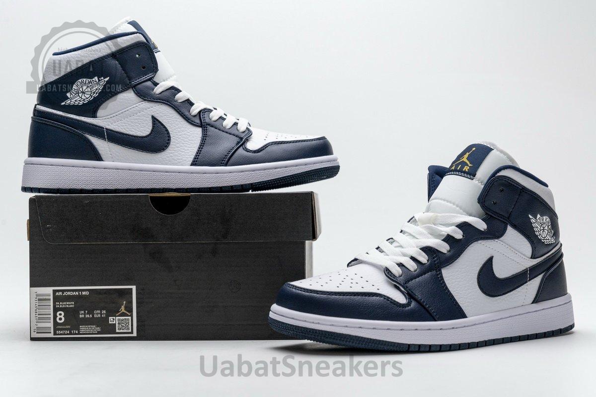 554724-174 Air Jordan 1 Mid Obsidian - Image 3