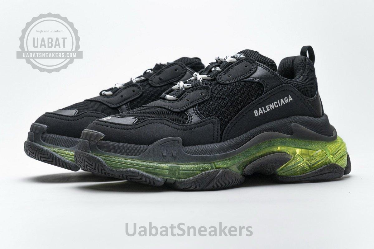 541624 W09O1 2140 Balenciaga Triple S Black Green - Image 6