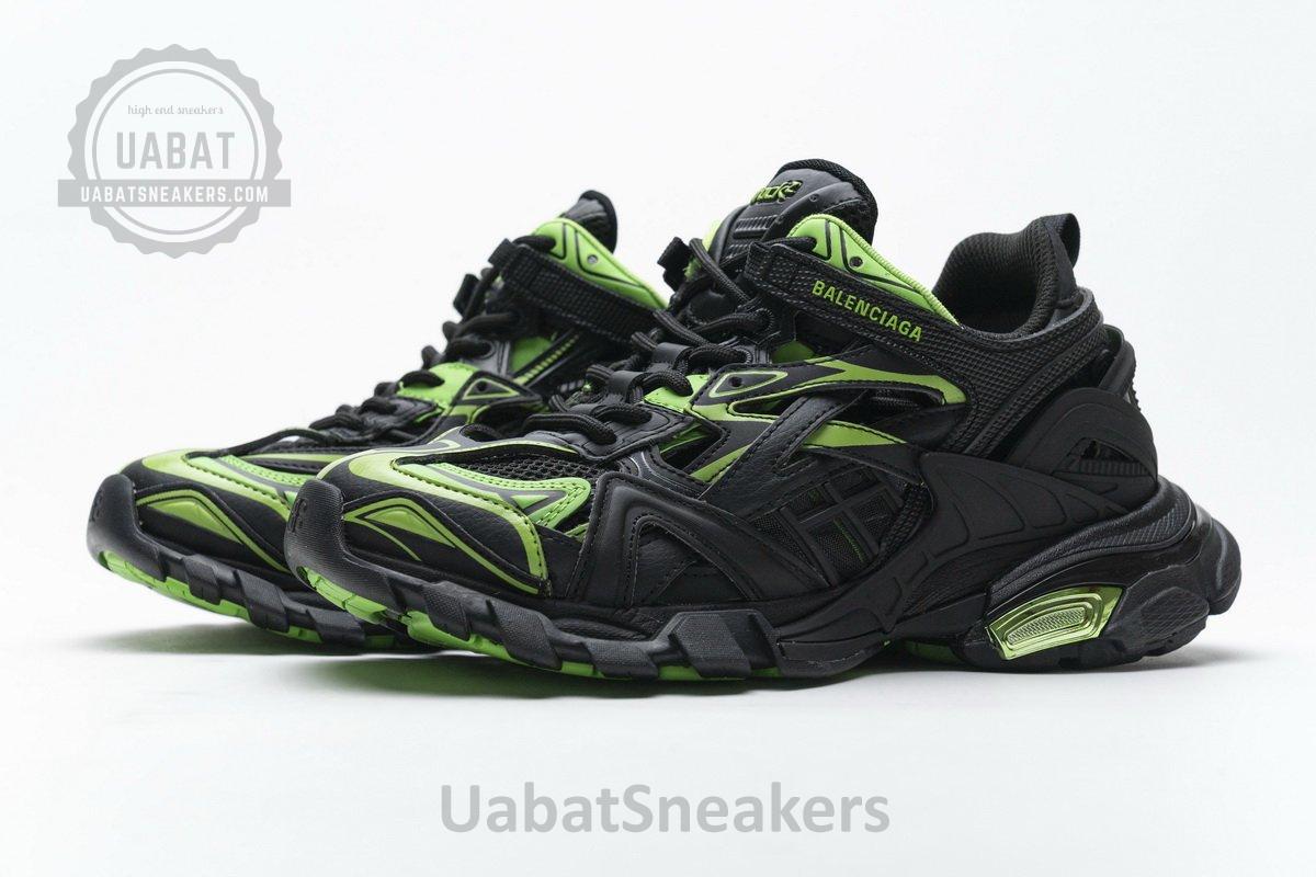 568615 W2GN1 1012 Blenciaga Track 2 Sneaker Black Green - Image 6