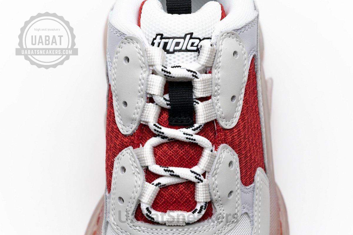 544351 W09E1 4552 Balenciaga Triple S White Red - Image 9