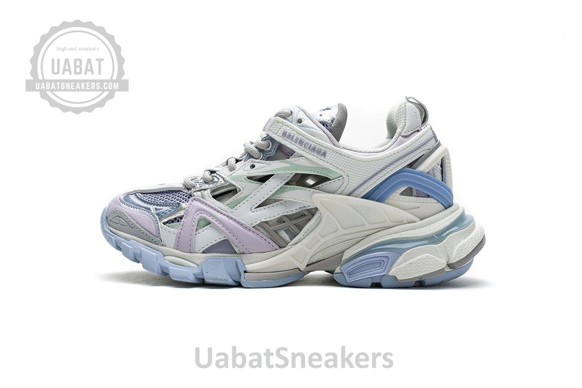568615 W2GN3 9045 Blenciaga Track 2 Sneaker White Light Blue
