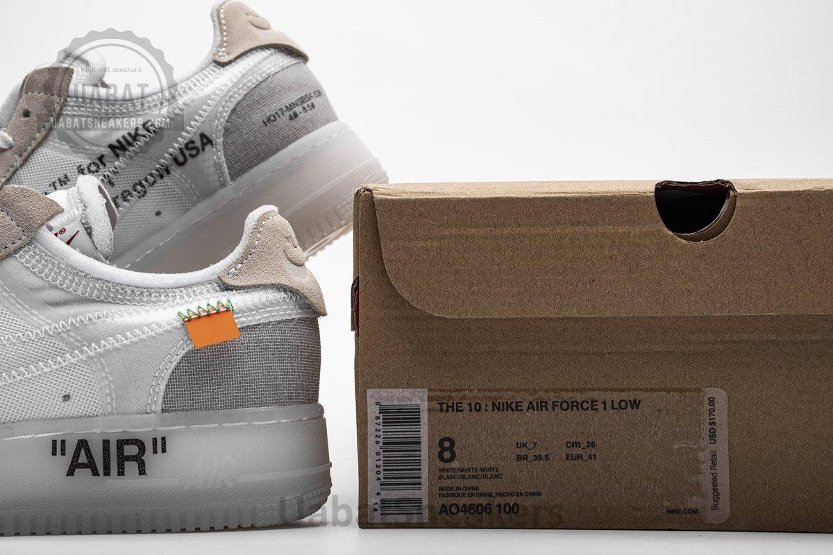 AO4606-100 OFF White X Air Force 1 Low White - Image 10
