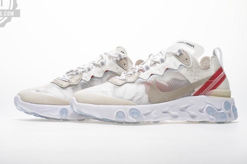 Nike React Element 87 “White Red” AQ1090-100 - Image 6