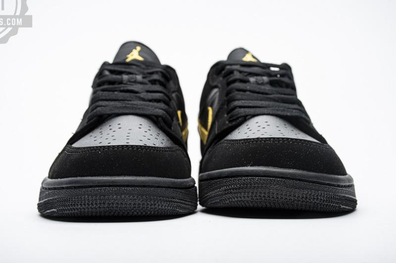 Air Jordan 1 Low Black Gold 553558-071 - Image 9