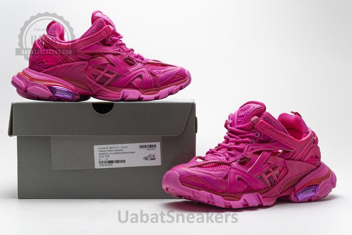 568615 W2FC1 5845 Blenciaga Track 2 Sneaker Fluo Pink - Image 2