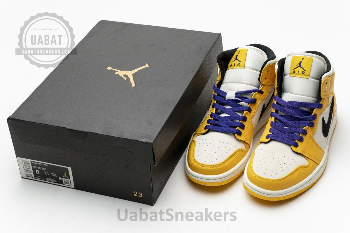 852542-700 Air Jordan 1 Mid Lakers - Image 3