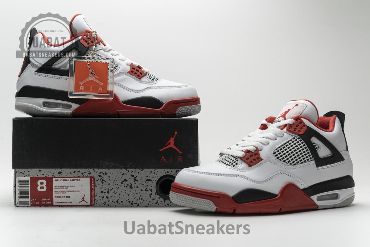 308497-110 Air Jordan 4 Retro Fire Red - Image 4