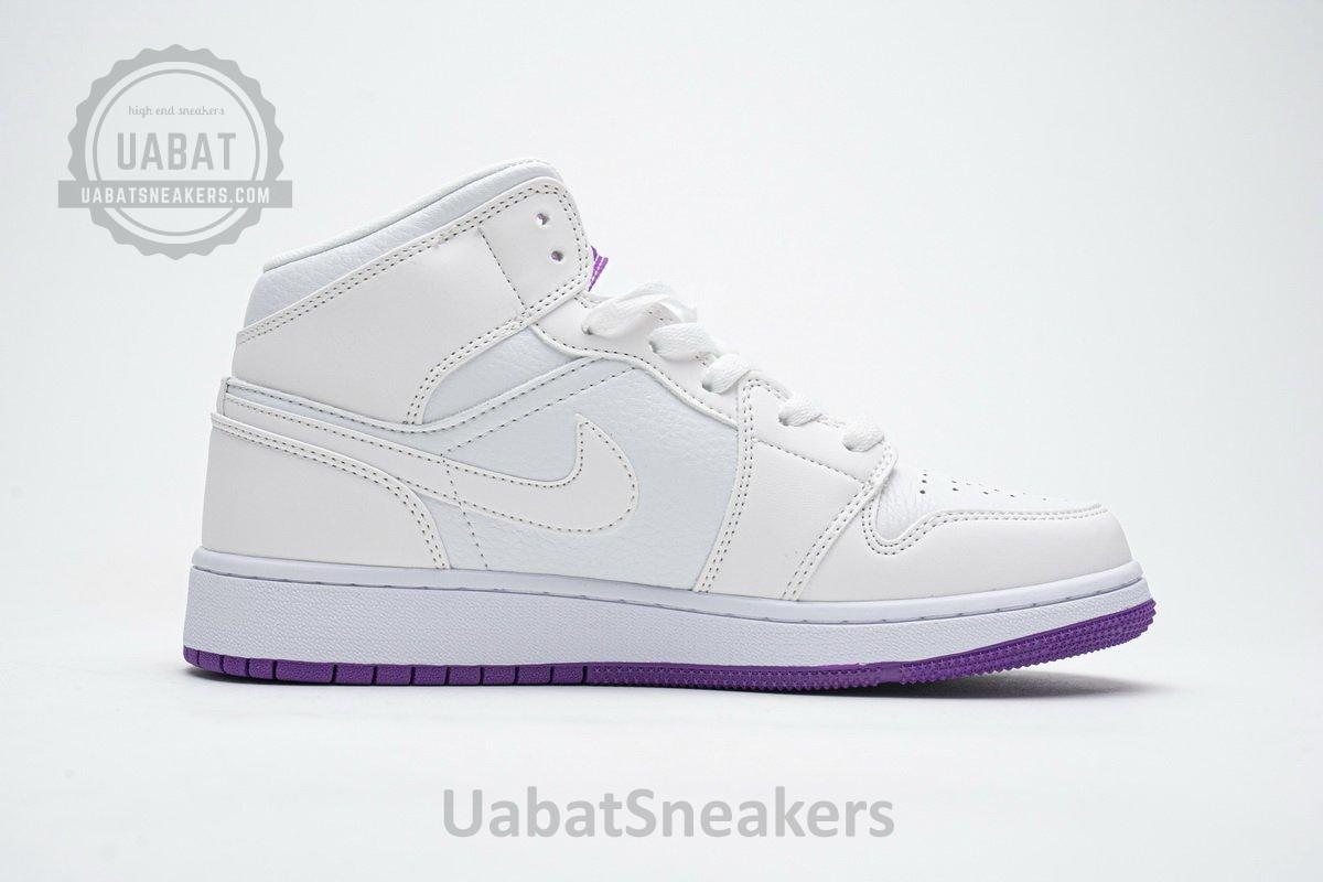 555112-100 Air Jordan 1 Mid SE White Fuchsia Blast - Image 12