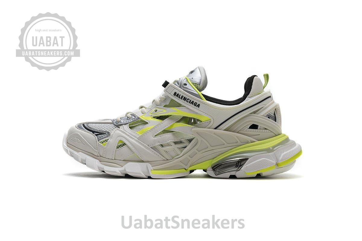 568515 W2ON3 9073 Blenciaga Track 2 Sneaker White Fluo Yellow