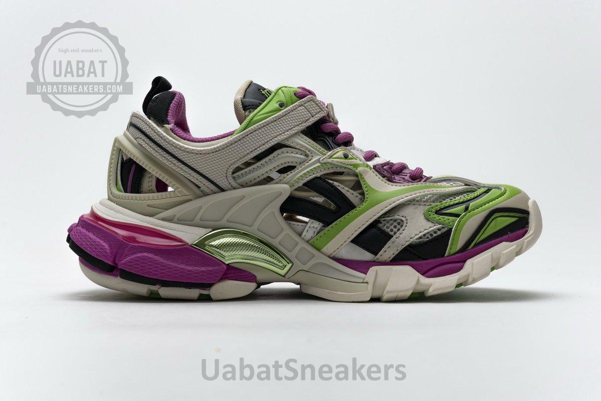 568615 W2GN3 9199 Blenciaga Track 2 Sneaker White Green Pink - Image 10