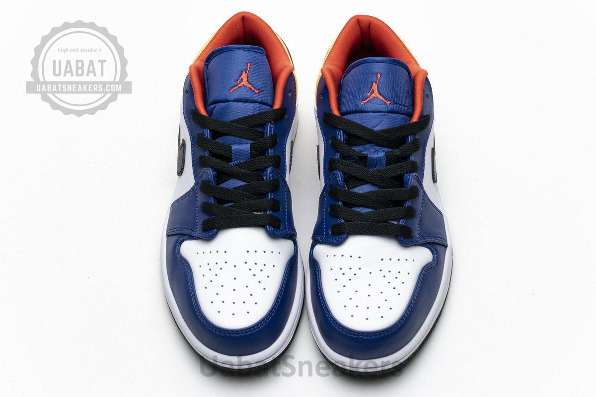 553558-123 Air Jordan 1 Low Blue Yellow Orange - Image 4