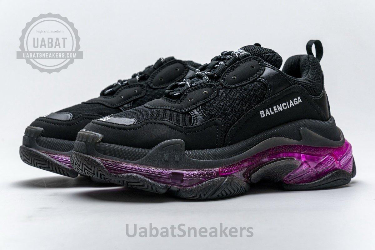544351 W09O1 0829 Balenciaga Triple S Black Plum Red - Image 6