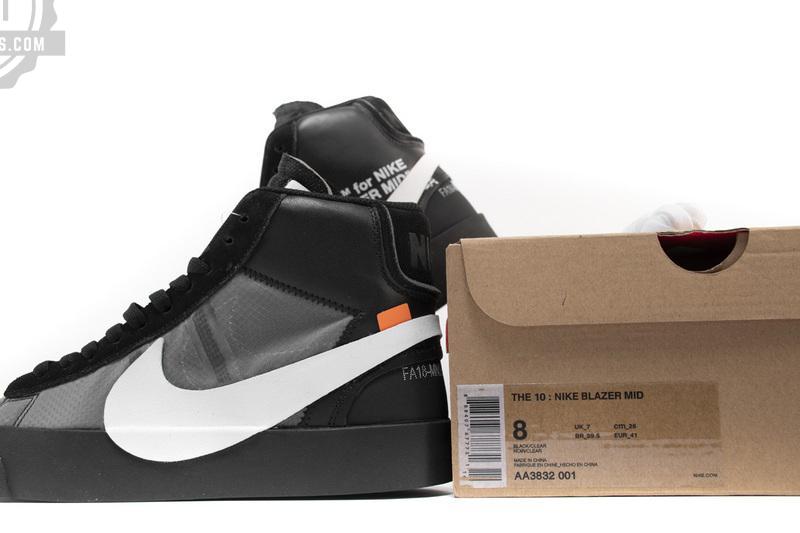 OFF WHITE X Nike Blazer Mid AA3832-001 Black - Image 2