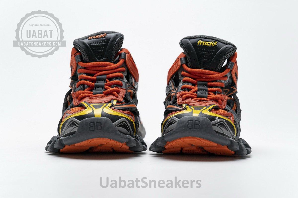 568614 W2GN8 2008 Blenciaga Track 2 Sneaker Black Orange - Image 4