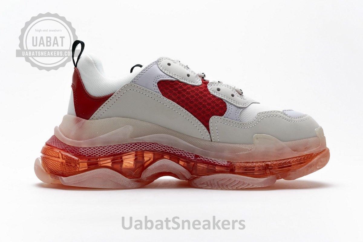 544351 W09E1 4552 Balenciaga Triple S White Red - Image 11