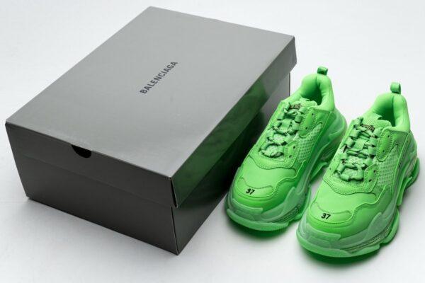 544351 W09OL 3801 Balenciaga Triple S Fluo Green - Image 3