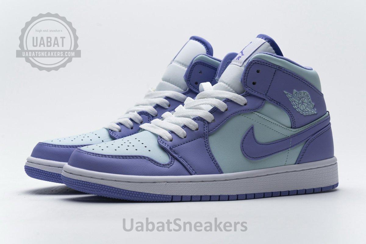 554725-500 Air Jordan 1 Mid Purple Aqua Blue - Image 6